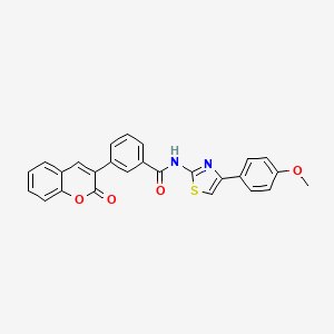 N-[4-(4-methoxyphenyl)-1,3-thiazol-2-yl]-3-(2-oxo-2H-chromen-3-yl)benzamide