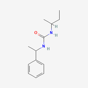 molecular formula C13H20N2O B4833737 N-(sec-butyl)-N'-(1-phenylethyl)urea 