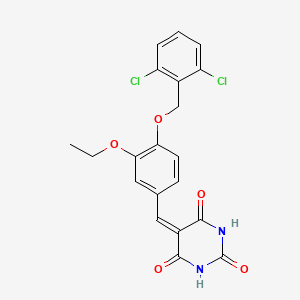 5-{4-[(2,6-dichlorobenzyl)oxy]-3-ethoxybenzylidene}-2,4,6(1H,3H,5H)-pyrimidinetrione