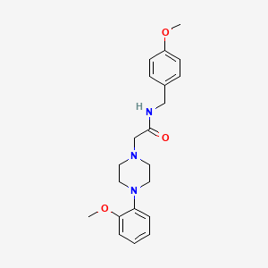 molecular formula C21H27N3O3 B4833758 N-(4-methoxybenzyl)-2-[4-(2-methoxyphenyl)-1-piperazinyl]acetamide 