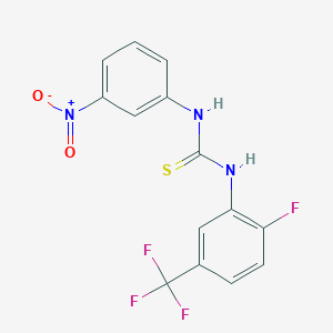 molecular formula C14H9F4N3O2S B4833760 N-[2-fluoro-5-(trifluoromethyl)phenyl]-N'-(3-nitrophenyl)thiourea 