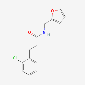 molecular formula C14H14ClNO2 B4833776 3-(2-chlorophenyl)-N-(2-furylmethyl)propanamide 