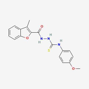 N-(4-methoxyphenyl)-2-[(3-methyl-1-benzofuran-2-yl)carbonyl]hydrazinecarbothioamide