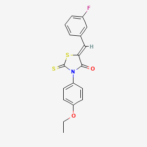molecular formula C18H14FNO2S2 B4833793 3-(4-ethoxyphenyl)-5-(3-fluorobenzylidene)-2-thioxo-1,3-thiazolidin-4-one 