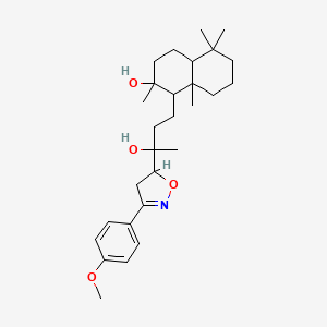 1-{3-hydroxy-3-[3-(4-methoxyphenyl)-4,5-dihydroisoxazol-5-yl]butyl}-2,5,5,8a-tetramethyldecahydronaphthalen-2-ol