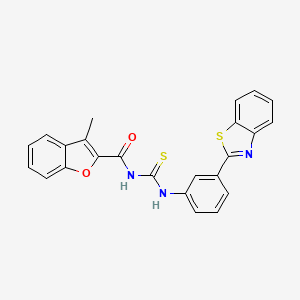 N-({[3-(1,3-benzothiazol-2-yl)phenyl]amino}carbonothioyl)-3-methyl-1-benzofuran-2-carboxamide