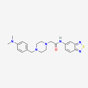 molecular formula C21H26N6OS B4833872 N-2,1,3-benzothiadiazol-5-yl-2-{4-[4-(dimethylamino)benzyl]-1-piperazinyl}acetamide 