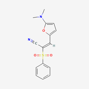 3-[5-(dimethylamino)-2-furyl]-2-(phenylsulfonyl)acrylonitrile