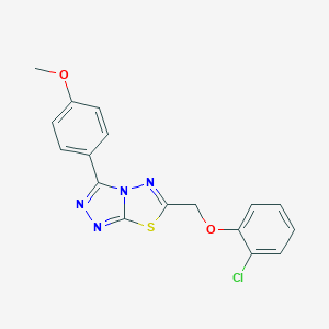 molecular formula C17H13ClN4O2S B483389 6-[(2-Chlorophenoxy)methyl]-3-(4-methoxyphenyl)[1,2,4]triazolo[3,4-b][1,3,4]thiadiazole CAS No. 895333-87-6