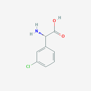 molecular formula C8H8ClNO2 B048339 L-3-氯苯基甘氨酸 CAS No. 119565-00-3