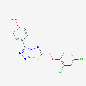 molecular formula C17H12Cl2N4O2S B483390 6-[(2,4-Dichlorophenoxy)methyl]-3-(4-methoxyphenyl)[1,2,4]triazolo[3,4-b][1,3,4]thiadiazole CAS No. 573939-10-3