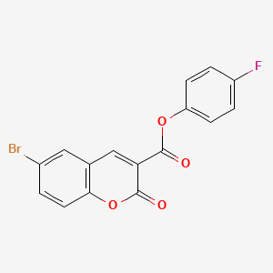 molecular formula C16H8BrFO4 B4833912 4-fluorophenyl 6-bromo-2-oxo-2H-chromene-3-carboxylate 