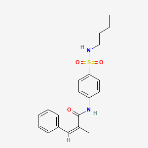 molecular formula C20H24N2O3S B4833913 (Z)-N-{4-[(BUTYLAMINO)SULFONYL]PHENYL}-2-METHYL-3-PHENYL-2-PROPENAMIDE 