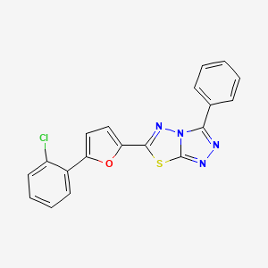 molecular formula C19H11ClN4OS B4833919 6-[5-(2-chlorophenyl)-2-furyl]-3-phenyl[1,2,4]triazolo[3,4-b][1,3,4]thiadiazole 