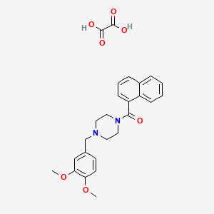 molecular formula C26H28N2O7 B4833924 1-(3,4-dimethoxybenzyl)-4-(1-naphthoyl)piperazine oxalate 