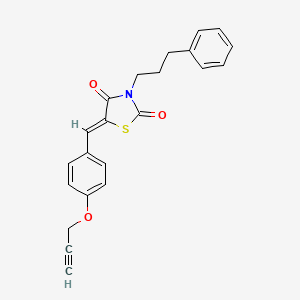 molecular formula C22H19NO3S B4833933 3-(3-phenylpropyl)-5-[4-(2-propyn-1-yloxy)benzylidene]-1,3-thiazolidine-2,4-dione 