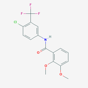 molecular formula C16H13ClF3NO3 B4833940 N-[4-chloro-3-(trifluoromethyl)phenyl]-2,3-dimethoxybenzamide 