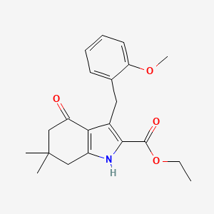 ethyl 3-(2-methoxybenzyl)-6,6-dimethyl-4-oxo-4,5,6,7-tetrahydro-1H-indole-2-carboxylate