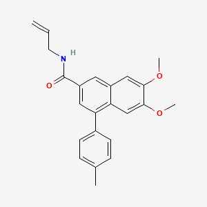 molecular formula C23H23NO3 B4833960 N-allyl-6,7-dimethoxy-4-(4-methylphenyl)-2-naphthamide 