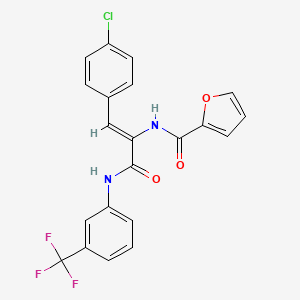 molecular formula C21H14ClF3N2O3 B4833972 N-[2-(4-chlorophenyl)-1-({[3-(trifluoromethyl)phenyl]amino}carbonyl)vinyl]-2-furamide 