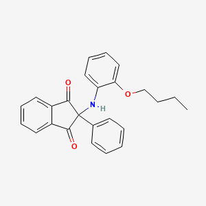 molecular formula C25H23NO3 B4833981 2-[(2-butoxyphenyl)amino]-2-phenyl-1H-indene-1,3(2H)-dione 