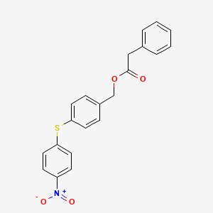 molecular formula C21H17NO4S B4833984 4-[(4-nitrophenyl)thio]benzyl phenylacetate 