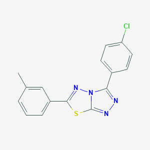 molecular formula C16H11ClN4S B483399 3-(4-Chlorophenyl)-6-(3-methylphenyl)[1,2,4]triazolo[3,4-b][1,3,4]thiadiazole CAS No. 585563-59-3
