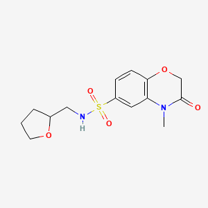 4-methyl-3-oxo-N-(tetrahydro-2-furanylmethyl)-3,4-dihydro-2H-1,4-benzoxazine-6-sulfonamide