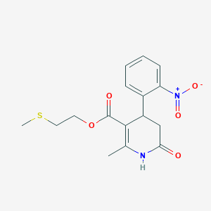 2-(methylthio)ethyl 2-methyl-4-(2-nitrophenyl)-6-oxo-1,4,5,6-tetrahydro-3-pyridinecarboxylate