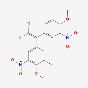 molecular formula C18H16Cl2N2O6 B4834002 1,1'-(2,2-dichloro-1,1-ethenediyl)bis(4-methoxy-3-methyl-5-nitrobenzene) 