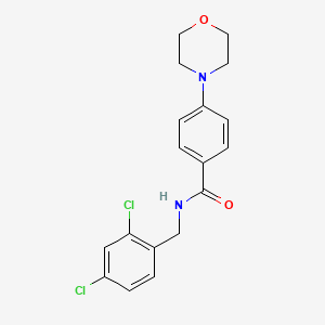 molecular formula C18H18Cl2N2O2 B4834006 N-(2,4-dichlorobenzyl)-4-(4-morpholinyl)benzamide 