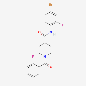 molecular formula C19H17BrF2N2O2 B4834015 N-(4-bromo-2-fluorophenyl)-1-(2-fluorobenzoyl)-4-piperidinecarboxamide 