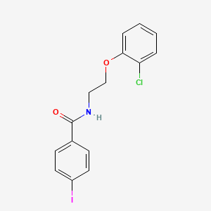 molecular formula C15H13ClINO2 B4834022 N-[2-(2-chlorophenoxy)ethyl]-4-iodobenzamide 