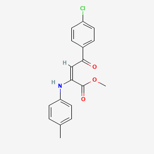 molecular formula C18H16ClNO3 B4834052 methyl 4-(4-chlorophenyl)-2-[(4-methylphenyl)amino]-4-oxo-2-butenoate 