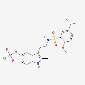 molecular formula C22H25ClF2N2O4S B4834055 N-(2-{5-[chloro(difluoro)methoxy]-2-methyl-1H-indol-3-yl}ethyl)-5-isopropyl-2-methoxybenzenesulfonamide 