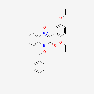 molecular formula C29H32N2O5 B4834068 1-[(4-tert-butylbenzyl)oxy]-3-(2,5-diethoxyphenyl)-2(1H)-quinoxalinone 4-oxide 