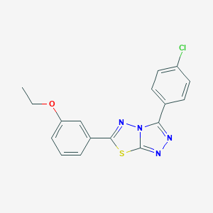 molecular formula C17H13ClN4OS B483407 3-(4-Chlorophenyl)-6-(3-ethoxyphenyl)[1,2,4]triazolo[3,4-b][1,3,4]thiadiazole CAS No. 577769-53-0