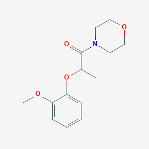 molecular formula C14H19NO4 B4834084 4-[2-(2-methoxyphenoxy)propanoyl]morpholine 