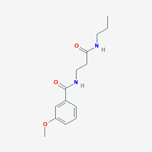 molecular formula C14H20N2O3 B4834093 3-methoxy-N-[3-oxo-3-(propylamino)propyl]benzamide 