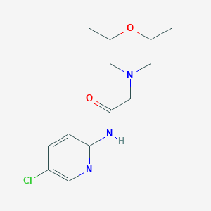 molecular formula C13H18ClN3O2 B4834117 N-(5-chloro-2-pyridinyl)-2-(2,6-dimethyl-4-morpholinyl)acetamide 