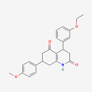 molecular formula C24H25NO4 B4834122 4-(3-ethoxyphenyl)-7-(4-methoxyphenyl)-4,6,7,8-tetrahydro-2,5(1H,3H)-quinolinedione 