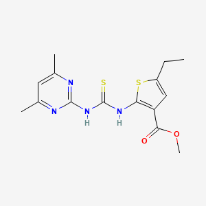 methyl 2-({[(4,6-dimethyl-2-pyrimidinyl)amino]carbonothioyl}amino)-5-ethyl-3-thiophenecarboxylate