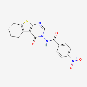4-nitro-N-(4-oxo-5,6,7,8-tetrahydro[1]benzothieno[2,3-d]pyrimidin-3(4H)-yl)benzamide