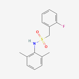 molecular formula C15H16FNO2S B4834217 N-(2,6-dimethylphenyl)-1-(2-fluorophenyl)methanesulfonamide 