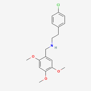 molecular formula C18H22ClNO3 B4834230 2-(4-chlorophenyl)-N-(2,4,5-trimethoxybenzyl)ethanamine 