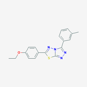 molecular formula C18H16N4OS B483425 6-(4-Ethoxyphenyl)-3-(3-methylphenyl)[1,2,4]triazolo[3,4-b][1,3,4]thiadiazole CAS No. 578748-07-9