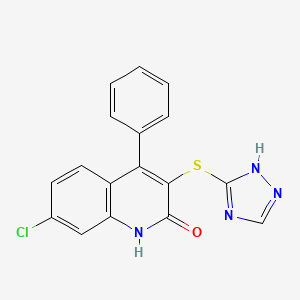 7-chloro-4-phenyl-3-(4H-1,2,4-triazol-3-ylthio)-2-quinolinol