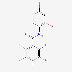 molecular formula C13H4F6INO B4834296 2,3,4,5,6-pentafluoro-N-(2-fluoro-4-iodophenyl)benzamide 