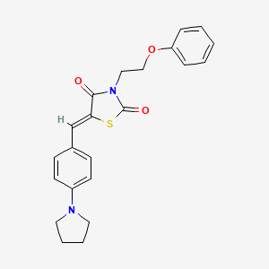 3-(2-phenoxyethyl)-5-[4-(1-pyrrolidinyl)benzylidene]-1,3-thiazolidine-2,4-dione