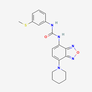 molecular formula C19H21N5O2S B4834329 N-[3-(METHYLSULFANYL)PHENYL]-N'-(7-PIPERIDINO-2,1,3-BENZOXADIAZOL-4-YL)UREA 